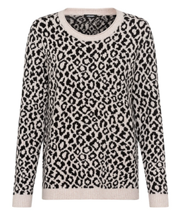 OLSEN<BR>
Henry Fit Animal Print<BR>
Latte<BR>