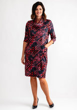 Load image into Gallery viewer, AVALON&lt;BR&gt;
Pia Dress with Snood&lt;BR&gt;
Red&lt;BR&gt;
