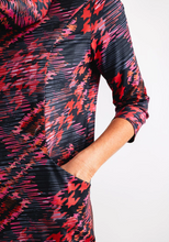 Load image into Gallery viewer, AVALON&lt;BR&gt;
Pia Dress with Snood&lt;BR&gt;
Red&lt;BR&gt;
