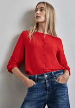 Load image into Gallery viewer, STREET ONE&lt;BR&gt;
Structured Blouse Embroidery&lt;BR&gt;
Red&lt;BR&gt;
