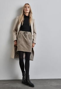 STREET ONE<BR> 
Cord Skirt<BR>
Beige<BR>