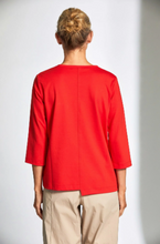 Load image into Gallery viewer, PERUZZI&lt;BR&gt;
Taffeta Trim Top&lt;BR&gt;
Orange&lt;BR&gt;
