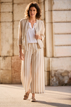 Load image into Gallery viewer, PERUZZI&lt;BR&gt;
Stripe Linen Trousers&lt;BR&gt;
Sand&lt;BR&gt;
