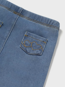 MAYORAL<BR>
Girl Leggings Bleach<BR>
Denim<BR>