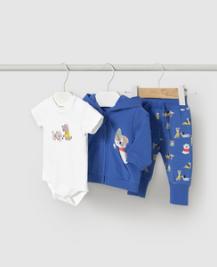 MAYORAL<BR>
Newborn Tracksuit with Bodysuit<BR>
Blue<BR>