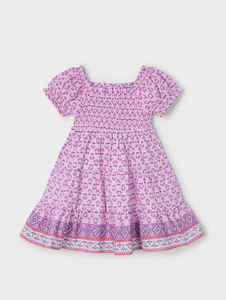 MAYORAL<BR>
Print Dress<BR>
Mauve<BR>