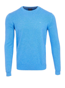 ANDRE MENSWEAR<BR>
Achill Crew Neck Jumper<BR>
Blue, Navy, Ecru<BR>