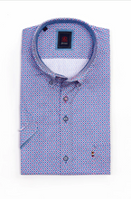 Load image into Gallery viewer, ANDRE MENSWEAR&lt;BR&gt;
Munich Short Sleeve Shirt&lt;BR&gt;
Rose, Ecru&lt;BR&gt;
