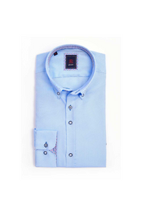 ANDRE MENSWEAR<BR>
Oslo Long Sleeve Shirt<BR>
Blue, Lilac<BR>