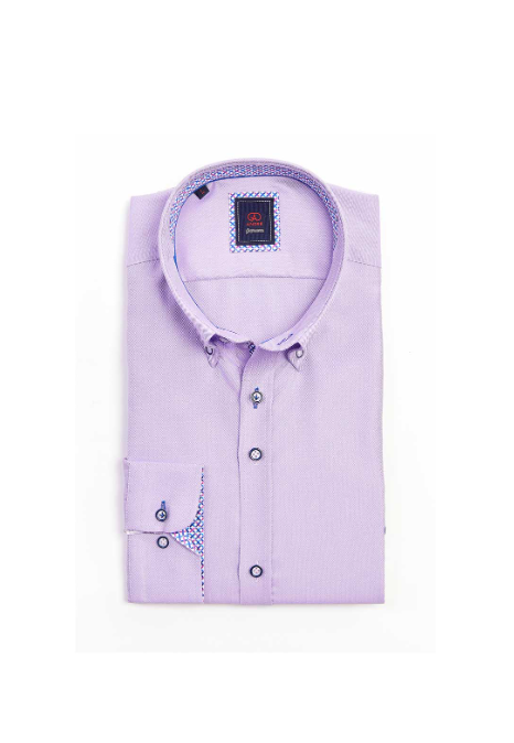 ANDRE MENSWEAR<BR>
Oslo Long Sleeve Shirt<BR>
Blue, Lilac<BR>