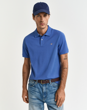 Load image into Gallery viewer, GANT&lt;BR&gt;
Short Sleeve Pique Polo Shirt&lt;BR&gt;
Blue, Pink&lt;BR&gt;
