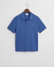 Load image into Gallery viewer, GANT&lt;BR&gt;
Short Sleeve Pique Polo Shirt&lt;BR&gt;
Blue, Pink&lt;BR&gt;
