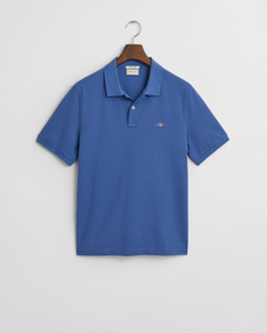 GANT<BR>
Short Sleeve Pique Polo Shirt<BR>
Blue, Pink<BR>
