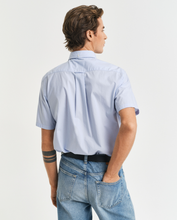 Load image into Gallery viewer, GANT&lt;BR&gt;
Short Sleeve Poplin Shirt&lt;BR&gt;
Blue, Pink&lt;BR&gt;

