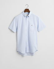 Load image into Gallery viewer, GANT&lt;BR&gt;
Short Sleeve Poplin Shirt&lt;BR&gt;
Blue, Pink&lt;BR&gt;
