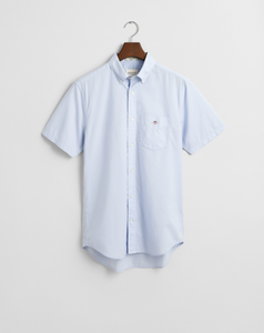 GANT<BR>
Short Sleeve Poplin Shirt<BR>
Blue, Pink<BR>
