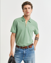 Load image into Gallery viewer, GANT&lt;BR&gt;
Contrast Pique Polo Shirt&lt;BR&gt;
Sage&lt;BR&gt;

