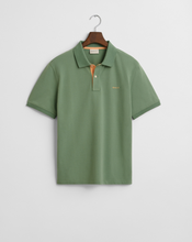 Load image into Gallery viewer, GANT&lt;BR&gt;
Contrast Pique Polo Shirt&lt;BR&gt;
Sage&lt;BR&gt;

