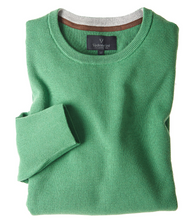 Load image into Gallery viewer, VEDONEIRE&lt;BR&gt;
Men&#39;s Textured Crew Neck Jumper&lt;BR&gt;
Elemental Blue, Tranquil Blue, Nephrite&lt;BR&gt;
