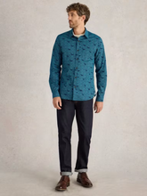 Load image into Gallery viewer, WHITE STUFF&lt;BR&gt;
Waves Shirt&lt;BR&gt;
Blue Print&lt;BR&gt;
