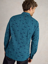 Load image into Gallery viewer, WHITE STUFF&lt;BR&gt;
Waves Shirt&lt;BR&gt;
Blue Print&lt;BR&gt;
