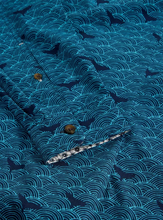 Load image into Gallery viewer, WHITE STUFF&lt;BR&gt;
Waves Shirt&lt;BR&gt;
Blue Print&lt;BR&gt;
