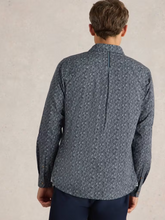 Load image into Gallery viewer, WHITE STUFF&lt;BR&gt;
Bike Tires Shirt&lt;BR&gt;
Printed Navy&lt;BR&gt;

