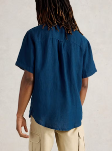 WHITE STUFF<BR>
Keswick Short Sleeve Shirt<BR>
Dark Navy, Light Green<BR>