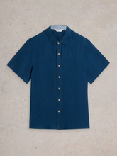 Load image into Gallery viewer, WHITE STUFF&lt;BR&gt;
Keswick Short Sleeve Shirt&lt;BR&gt;
Dark Navy, Light Green&lt;BR&gt;
