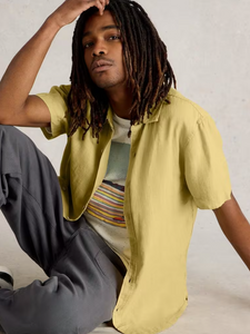 WHITE STUFF<BR>
Keswick Short Sleeve Shirt<BR>
Dark Navy, Light Green<BR>
