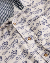 Load image into Gallery viewer, WHITE STUFF&lt;BR&gt;
Fish Print Shirt&lt;BR&gt;
White, Navy&lt;BR&gt;

