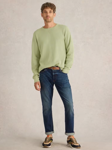 WHITE STUFF<BR>
Attadale Crew Neck Jumper<BR>
Light Green, Dark Navy<BR>