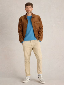 WHITE STUFF<BR>
Attadale Crew Neck Knit<BR>
Grey, Light Blue<BR>