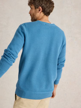 Load image into Gallery viewer, WHITE STUFF&lt;BR&gt;
Attadale Crew Neck Knit&lt;BR&gt;
Grey, Light Blue&lt;BR&gt;
