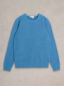 WHITE STUFF<BR>
Attadale Crew Neck Knit<BR>
Grey, Light Blue<BR>