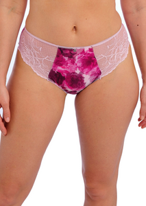 FANTASIE <BR>
Pippa Brief <BR>
White with pink roses, Raspberry <BR>