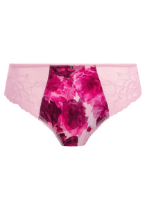 FANTASIE <BR>
Pippa Brief <BR>
White with pink roses, Raspberry <BR>