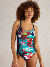 Load image into Gallery viewer, WHITE STUFF&lt;BR&gt;
Splash Control SwimSuit&lt;BR&gt;
Navy Multi/Print&lt;BR&gt;
