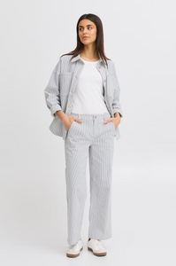 FRANSA<BR>
Tessa Stripe Jeans<BR>
in Birch/Navy<BR>