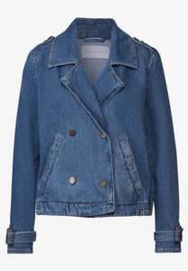 STREET ONE<BR>
Denim Trench Jacket<BR>
Blue<BR>