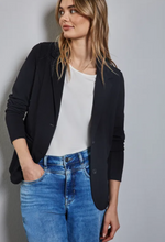 Load image into Gallery viewer, STREET ONE&lt;BR&gt;
Jersey Blazer&lt;BR&gt;
Navy&lt;BR&gt;
