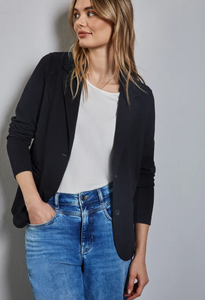 STREET ONE<BR>
Jersey Blazer<BR>
Navy<BR>