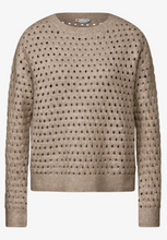 Load image into Gallery viewer, STREET ONE&lt;BR&gt;
Structured Knit Jumper&lt;BR&gt;
Sand&lt;BR&gt;
