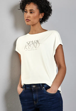 Load image into Gallery viewer, STREET ONE&lt;BR&gt;
Print T shirt&lt;BR&gt;
Cream&lt;BR&gt;
