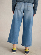 Load image into Gallery viewer, WHITE STUFF&lt;BR&gt;
Tia Crop Jeans&lt;BR&gt;
Blue, White&lt;BR&gt;
