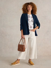 Load image into Gallery viewer, WHITE STUFF&lt;BR&gt;
Evelyn Jersey Blazer&lt;BR&gt;
Denim&lt;BR&gt;
