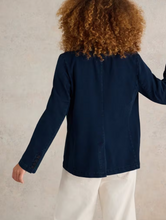 Load image into Gallery viewer, WHITE STUFF&lt;BR&gt;
Evelyn Jersey Blazer&lt;BR&gt;
Denim&lt;BR&gt;
