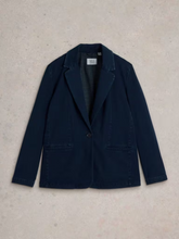 Load image into Gallery viewer, WHITE STUFF&lt;BR&gt;
Evelyn Jersey Blazer&lt;BR&gt;
Denim&lt;BR&gt;
