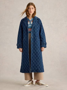WHITE STUFF<BR>
Dori Denim Trench Coat<BR>
Denim<BR>