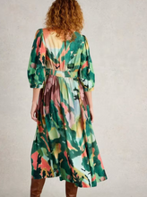 Load image into Gallery viewer, WHITE STUFF&lt;BR&gt;
Lucy Midi Dress&lt;BR&gt;
Green&lt;BR&gt;
